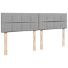 vidaXL Boxspringbett mit Matratze Hellgrau 180x200 cm Stoff