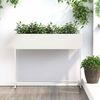 vidaXL Hochbeet Gartenpflanzer Wei&szlig; 100 x 26 x 82 cm Stahl