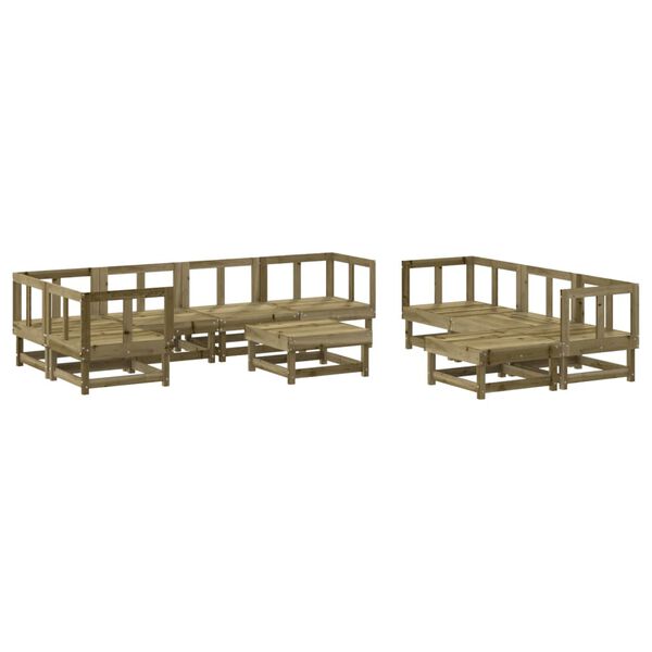 vidaXL 10-tlg. Garten-Lounge-Set Kiefernholz Impr&auml;gniert