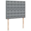 vidaXL Boxspringbett mit Matratze Hellgrau 120x200 cm Stoff