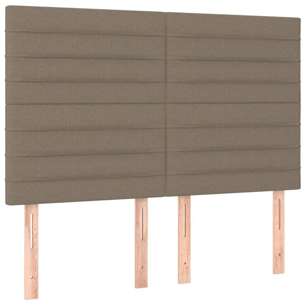 vidaXL Kopfteil Taupe 144x5x118/128 cm Stoff
