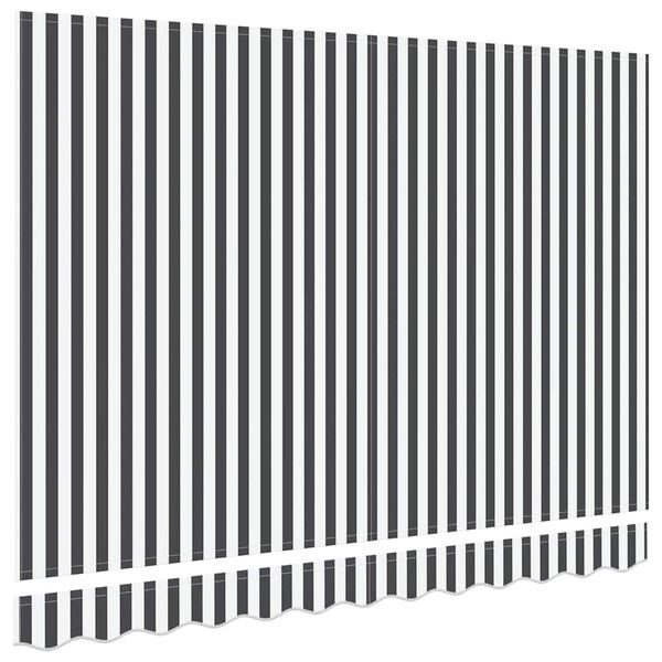 vidaXL Markisenersatzstoff Anthrazit und Wei&szlig; 235 x 195 cm Polyester