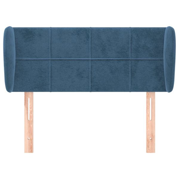 vidaXL Kopfteil mit Ohren Dunkelblau 83x23x78/88 cm Samt