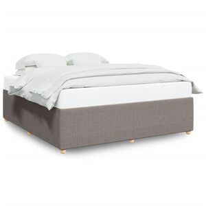 vidaXL Bettgestell ohne Matratze Taupe 200x200 cm Stoff