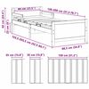 vidaXL Bettrahmen mit Matratze Braun 80 x 200 cm Massives Kiefernholz