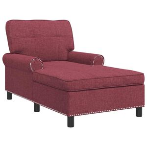 vidaXL Lounge-Liege mit Kissen Weinrot 91 x 157 x 91 cm Stoff