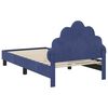 vidaXL Kinderbettgestell mit Kopfteil Polizeiblau 80 x 160 cm Samt