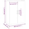 vidaXL Wandschrank Braun Eichen-Optik 69,5x34x90 cm