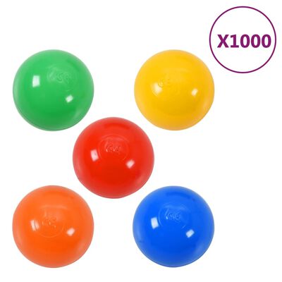 vidaXL Spielbälle für Baby-Bällebad 1000 Stk. Mehrfarbig