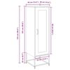 vidaXL Highboard Rosa 36x39x123 cm Kaltgewalzter Stahl