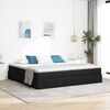 vidaXL Aufbewahrungsbett mit Matratze Schwarz 200 x 200 cm Polyester