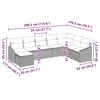 vidaXL Gartensofa-set mit Kissen 8 pcs Schwarz Poly-Rattan