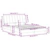 vidaXL Bettgestell ohne Matratze "Hanko" Rosa 140x200 cm Samt
