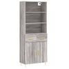 vidaXL Highboard Grau Sonoma 69,5x34x180 cm Holzwerkstoff