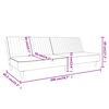 vidaXL Schlafsofa 2-Sitzer mit Fu&szlig;hocker Creme Samt