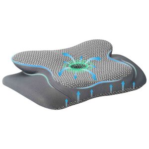 vidaXL Nackenkissen Grau Viscoschaum 58 x 38 x 12 cm