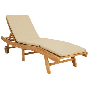 vidaXL Sonnenliege Polyester Braun und Beige