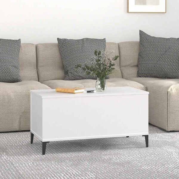 vidaXL Couchtisch Wei&szlig; 90x44,5x45 cm Holzwerkstoff