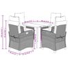 vidaXL 5-tlg. Garten-Essgruppe mit Kissen Beige Poly Rattan