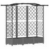 vidaXL Hochbeet mit Rankgitter und Dach Hellgrau 163 x 40 x 126 cm PP