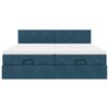 vidaXL Ottoman-Bett mit Matratzen Dunkelblau 200x200 cm Samt