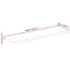 vidaXL Tischplatte 100x60x3,8 cm Rechteckig Raues Massivholz Mango