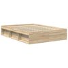 vidaXL Bettgestell Sonoma-Eiche 135x190 cm