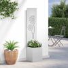 vidaXL Garten Sichtschutz-Leinwand Silber 32 x 140 cm Verzinkter Stahl