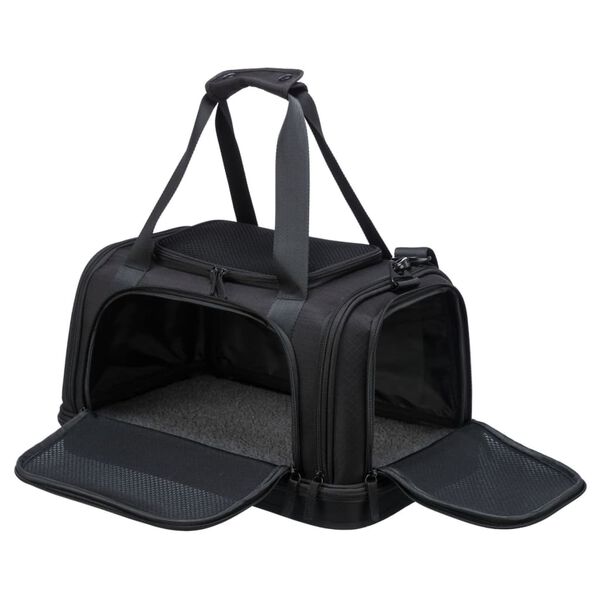 TRIXIE Flugtasche f&uuml;r Hunde Plane 44x28x25 cm Schwarz