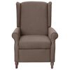 vidaXL Massagesessel Taupe Stoff