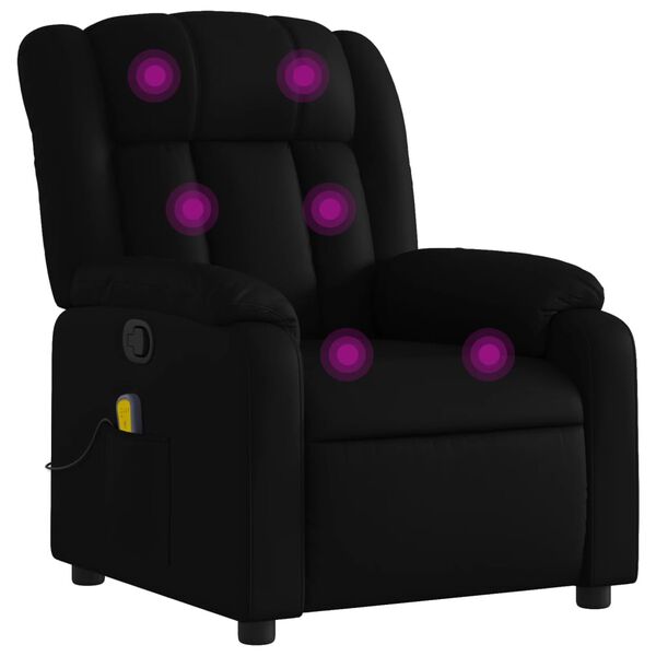 vidaXL Massage-Relaxsessel, Kunstleder, Schwarz