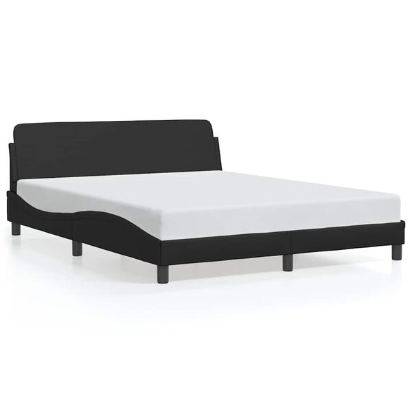 vidaXL Bettgestell "Dover" Schwarz 160x200 cm Kunstleder