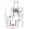 vidaXL Kellerfenster "RISOR" 60x80 cm Drehkipp DIN Links Anthrazit