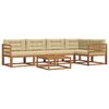 vidaXL Outdoor-Sofagarnitur 6 stk. Natur und Beige