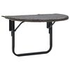 vidaXL Balkontisch Braun 60x60x40 cm Poly Rattan