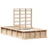 vidaXL Bettrahmen Braun 90 x 190 cm Massives Kiefernholz