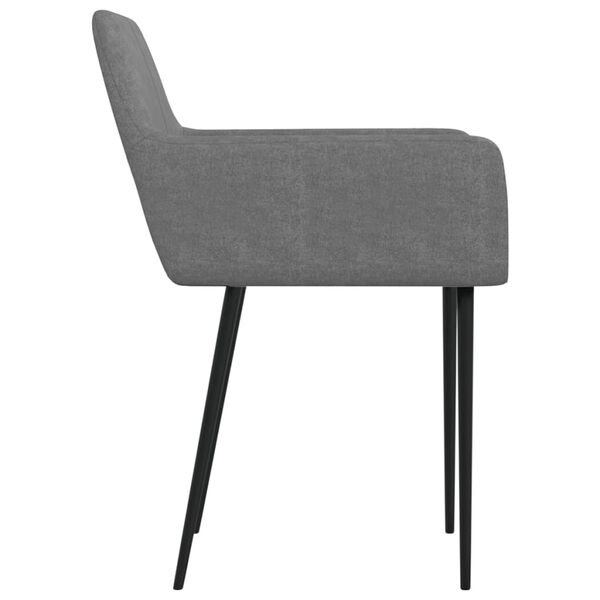 vidaXL Esszimmerst&uuml;hle 2 Stk. Hellgrau Stoff