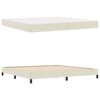 vidaXL Bettrahmen mit Matratze Creme 200 x 200 cm Stoff