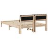 vidaXL Bettgestell Braun und Schwarz 150 x 200 cm Massivholz Kiefer