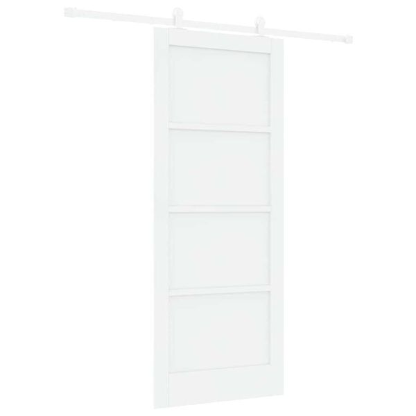 vidaXL Schiebet&uuml;r Wei&szlig; 83 x 202 cm Massives Kiefernholz