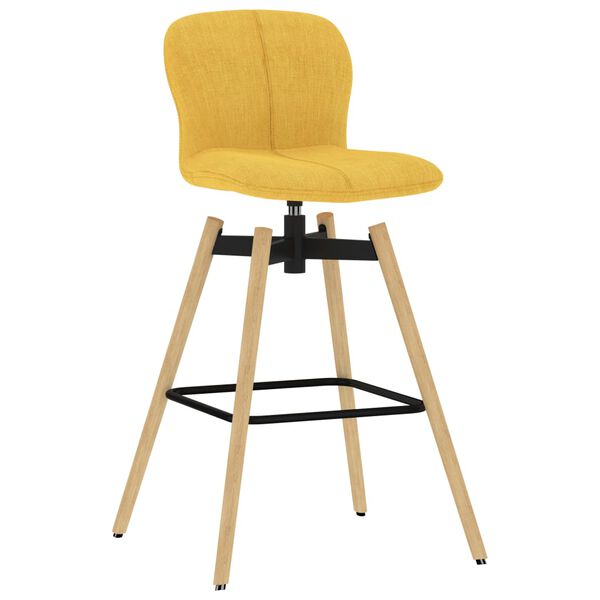 vidaXL Barst&uuml;hle 2 Stk. Drehbar Gelb Stoff