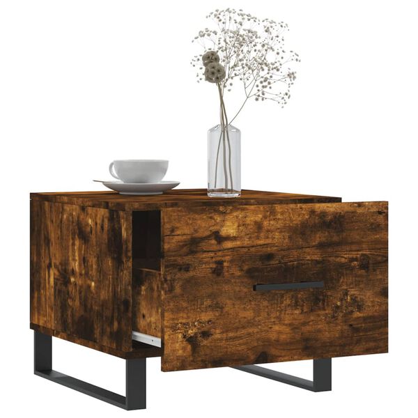 vidaXL Couchtisch R&auml;uchereiche 50x50x40 cm Holzwerkstoff
