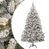 vidaXL K&uuml;nstlicher klappbarer Weihnachtsbaum Gr&uuml;n und Wei&szlig; 210 cm