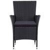 vidaXL 9-tlg. Garten-Essgruppe Poly Rattan Schwarz
