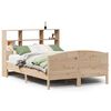vidaXL Massivholzbett mit Regal ohne Matratze 150x200 cm Kiefer