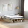 vidaXL Bettgestell Sonoma-Eiche 135x190 cm Holzwerkstoff