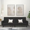 vidaXL Schlafsofa 2-Sitzer mit Hocker Schwarz Samt