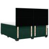 vidaXL Boxspringbett mit Matratze Dunkelgr&uuml;n 200x200 cm Samt