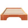vidaXL Bettrahmen Braun 90 x 210 cm Massives Kiefernholz