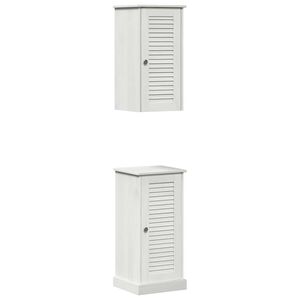 vidaXL Badezimmerm&ouml;bel-Set mit Regal VIGO 2 pcs Wei&szlig; und Antikwei&szlig;